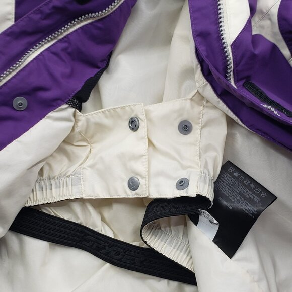 Big Kids Full Zip Insulated Lined Rain Jacket Spyder Windbreaker Youth Size 10 - Picture 7 of 15